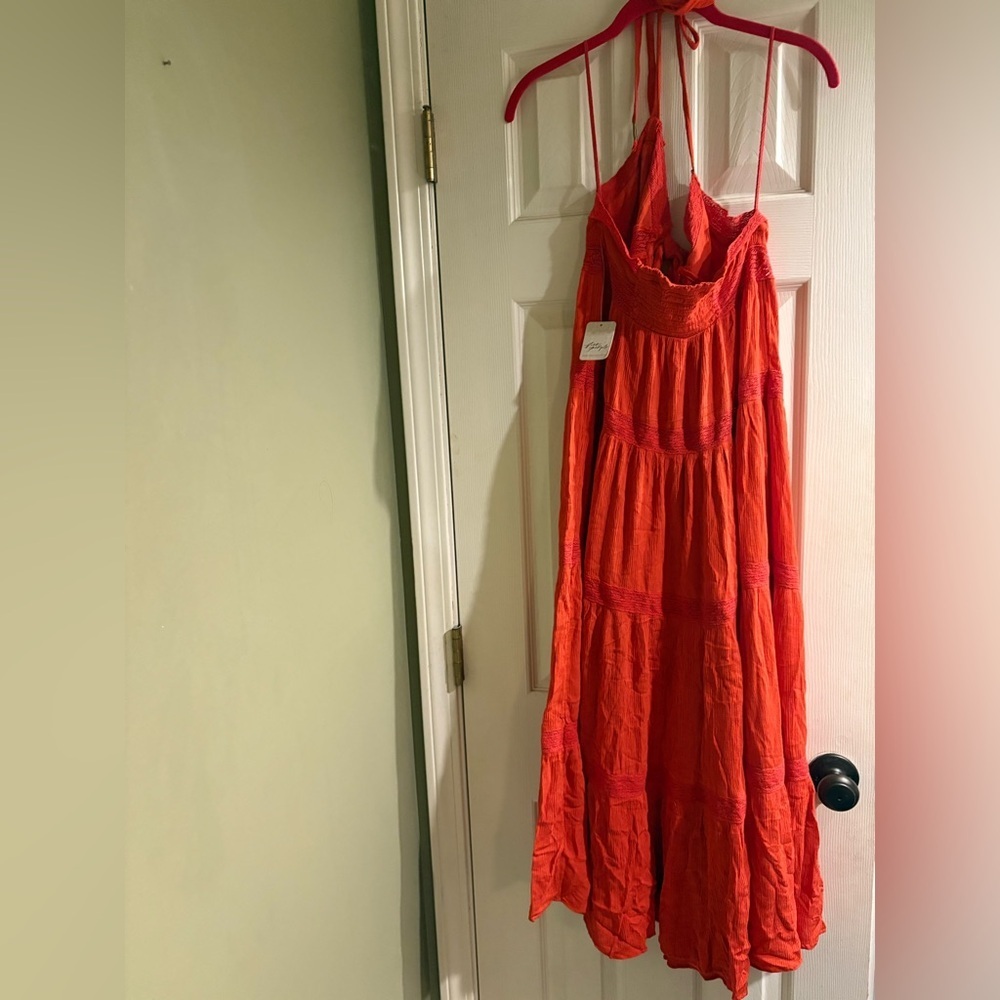 Free People Lorelai Maxi Top Small Color: Persimmon NWT - Picture 7 of 7